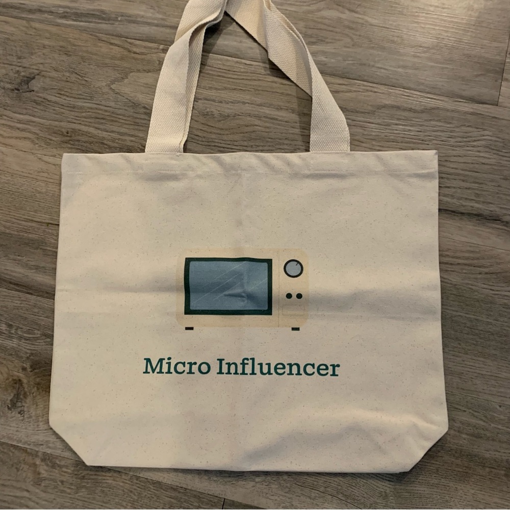 Anyday x Flabjacks Cream Micro Influencer Tote Shopping Reusable Cotton Bag